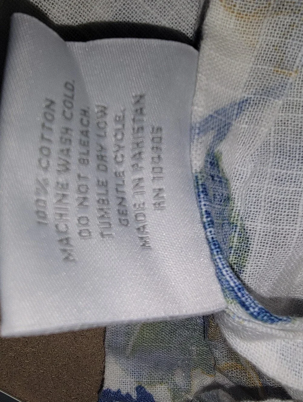 Shabby Chic Pillow Sham Set (2) Blue and Yellow Floral 100% cotton King Sz